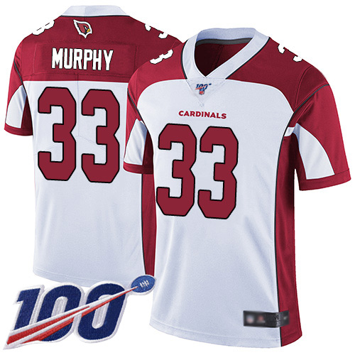 Arizona Cardinals Limited White Men Byron Murphy Road Jersey NFL Football #33 100th Season Vapor Untouchable